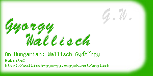 gyorgy wallisch business card